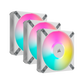 CORSAIR iCUE AF120 RGB ELITE 120mm PWM Triple Fan Kit - White