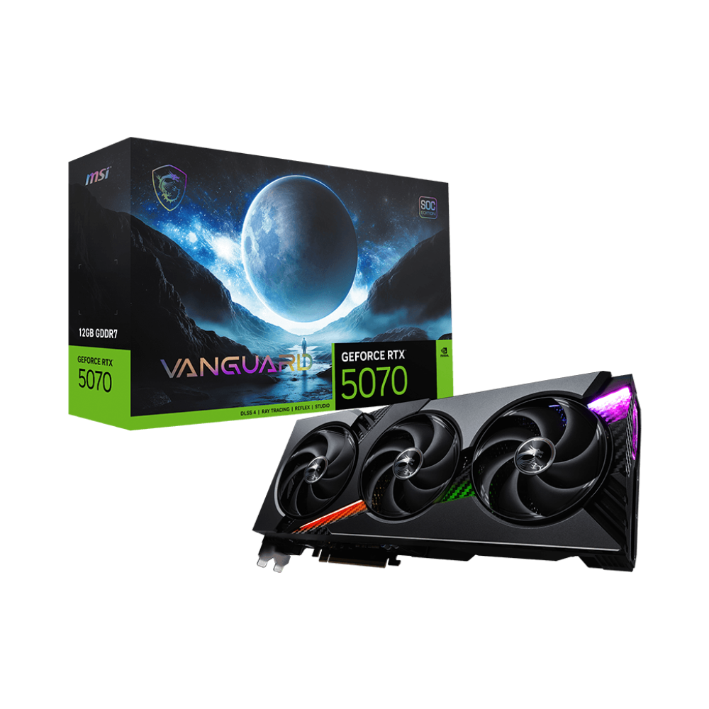 MSI GeForce RTX 5070 12GB VANGUARD SOC Graphic Card - Black