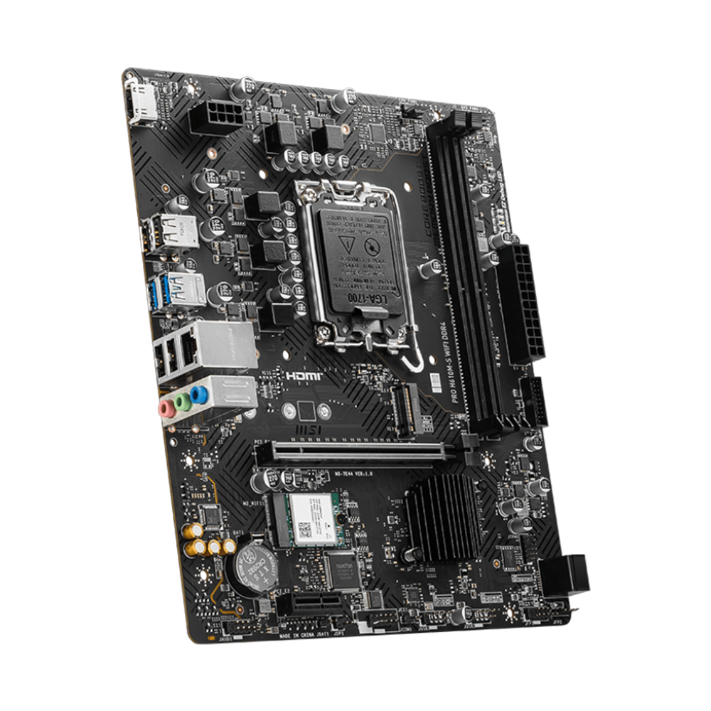 MSI PRO H610M-S DDR4 WIFI Mother Board - Black