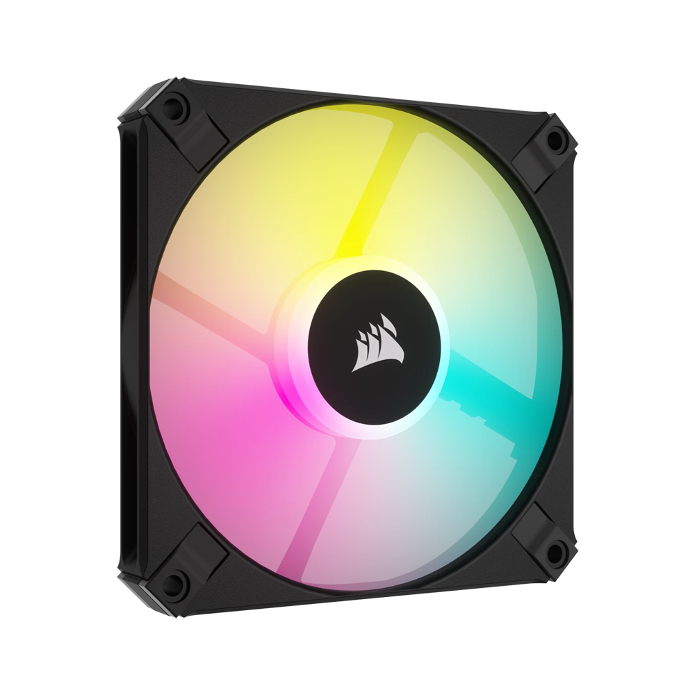 CORSAIR iCUE AF120 RGB SLIM 120mm PWM Fluid Dynamic Bearing Single Fan - Black