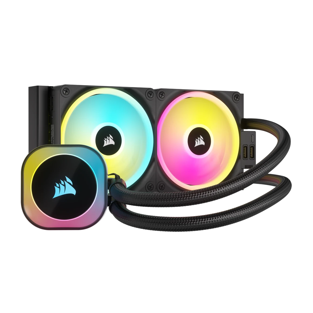 Corsair iCUE LINK H100i RGB 240mm AIO Liquid CPU Cooler - Black