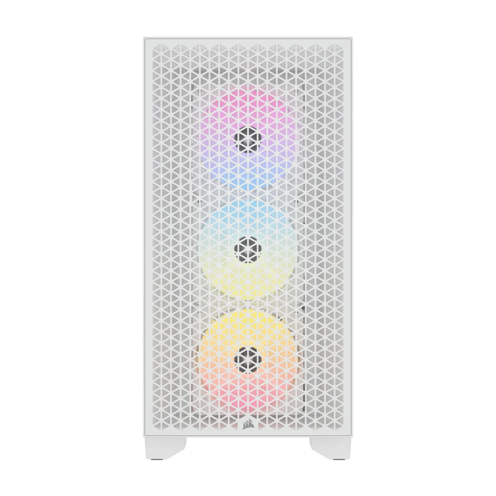 CORSAIR 3000D RGB Tempered Glass Mid Tower - White