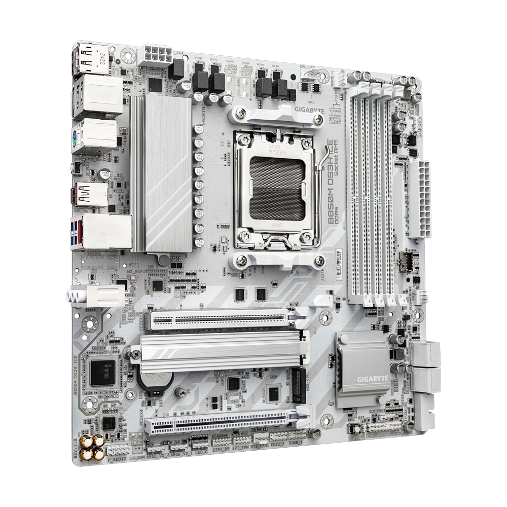 GIGABYTE B850M DS3H ICE DDR5 Motherboard - White