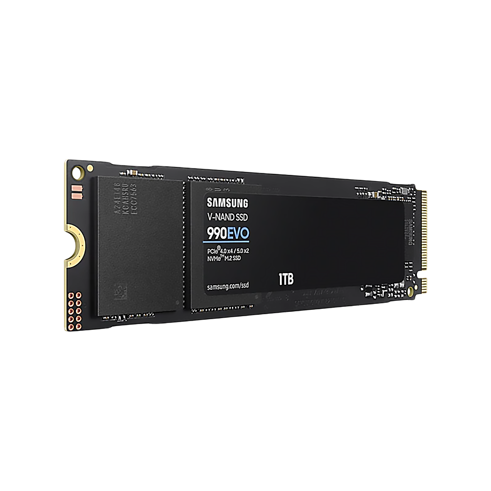SAMSUNG 990 EVO SSD 1TB PCIe Gen 4x4 Gen 5x2 (R- 5,000MB/s, W-4200MB/s)