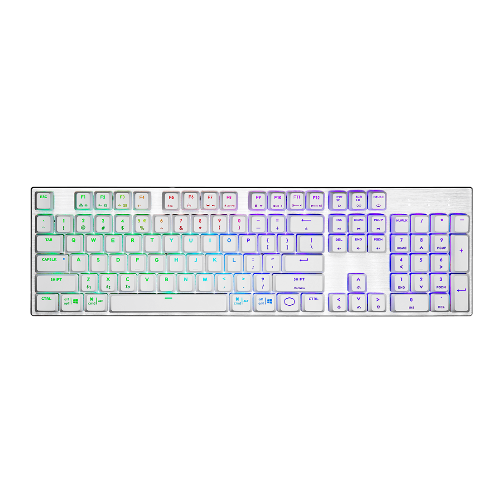 Cooler Master SK653 RGB Wireless Mechanical Keybaord - Silver White