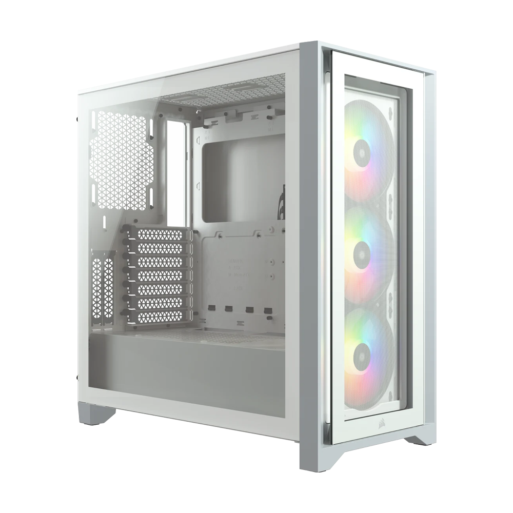 CORSAIR iCUE 4000X RGB Mid Tower Case - White