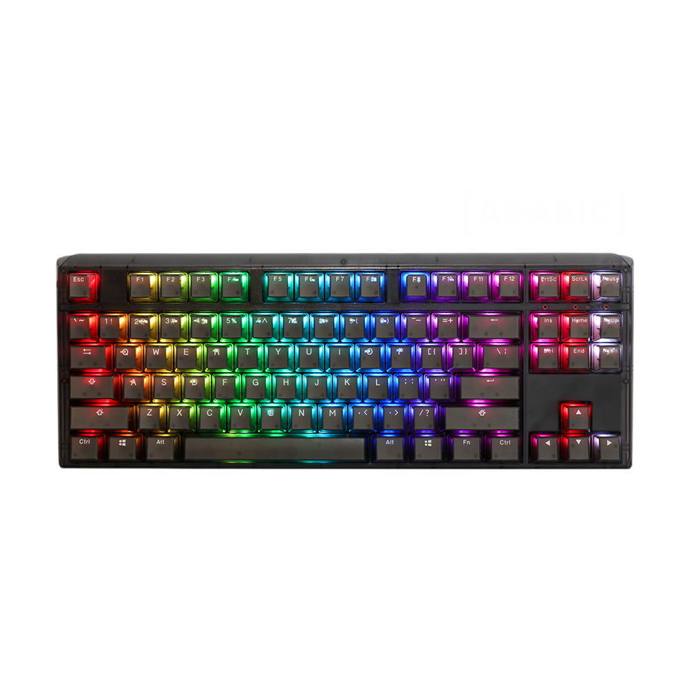 DUCKY ONE 3 TKL HOT SWAP Blue Switch Cherry RGB Wired Mechanical Gaming Keyboard Arabic - Aura Black