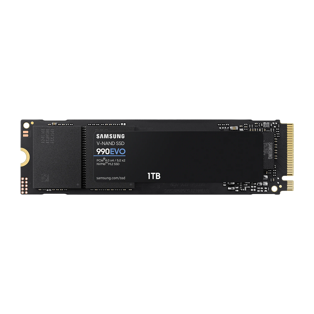 SAMSUNG 990 EVO SSD 1TB PCIe Gen 4x4 Gen 5x2 (R- 5,000MB/s, W-4200MB/s)