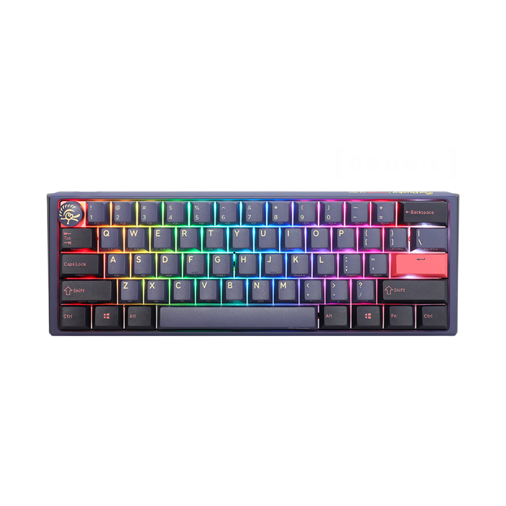 DUCKY ONE 3 MINI PBT HOT SWAP Blue Switch Cherry RGB Wired Mechanical Gaming Keyboard Arabic - Cosmic Blue