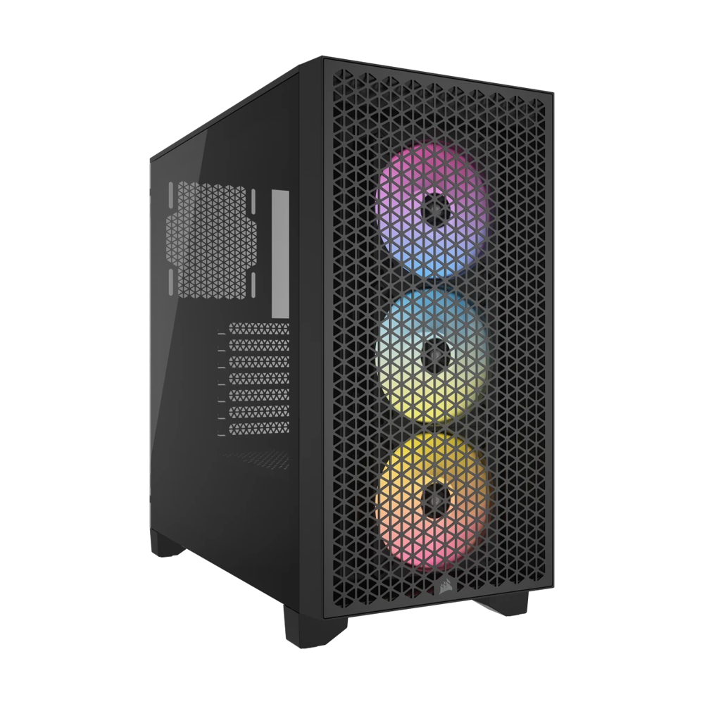 CORSAIR 3000D RGB Tempered Glass Mid Tower - Black