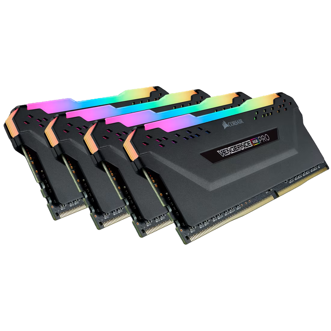 Corsair VENGEANCE RGB PRO 32GB (4 x 8GB) DDR4 DRAM 3200MHz C16 Memory Kit — Black