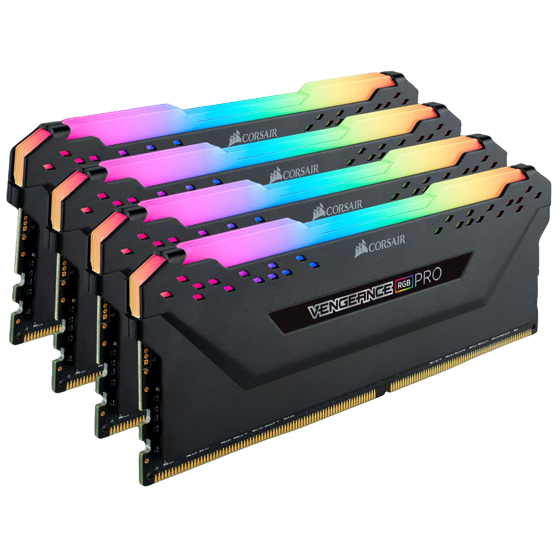 Corsair VENGEANCE RGB PRO 32GB (4 x 8GB) DDR4 DRAM 3200MHz C16 Memory Kit — Black