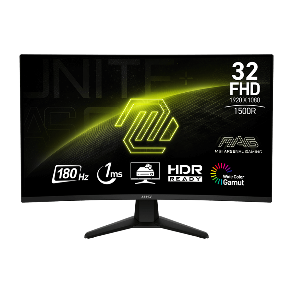 MSI MAG 32C6 32 Inch 180Hz FHD 1ms HDMI 2.0 Gaming Monitor - Black