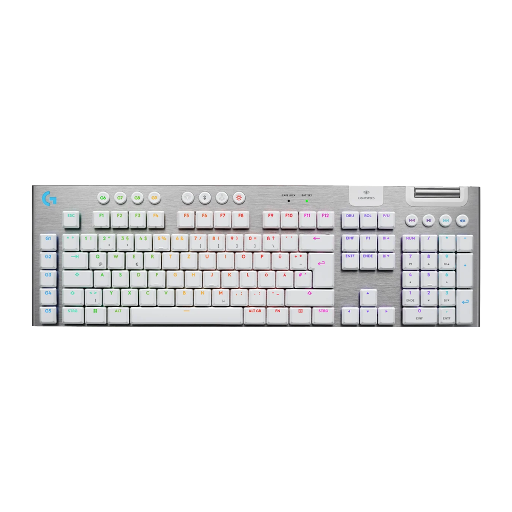 LOGITECH G915 X LIGHTSPEED TACTILE Low Profile RGB Wireless Gaming Keyboard - White