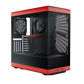 HYTE Y40 Panoramic Tempered Glass With Two 120mm fans, PCI-E 4.0 Vertical Mount included ATX Mid Tower Case - Black/Red