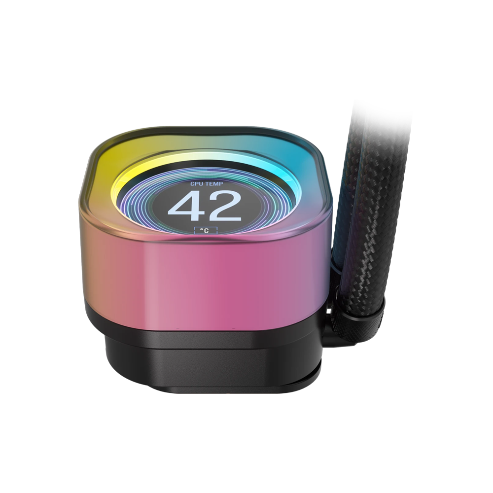 CORSAIR iCUE LINK H100i LCD Liquid CPU Cooler - Black