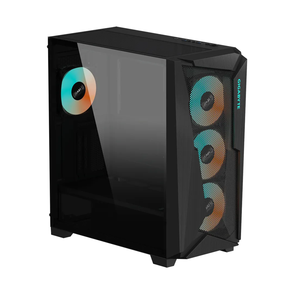 GIGABYTE C301G V2 RGB Tempered Glass E-ATX Mid Tower Case - Black