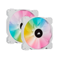 CORSAIR iCUE SP140 RGB ELITE Performance 140mm PWM Fan Dual Fan Kit With Lighting Node Core - White