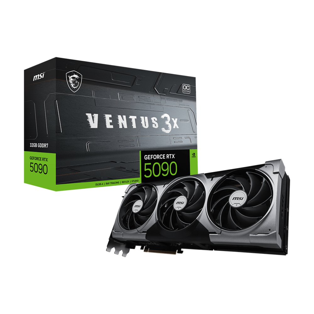 MSI GeForce RTX 5090 32GB VENTUS 3X OC Graphic Card - Black