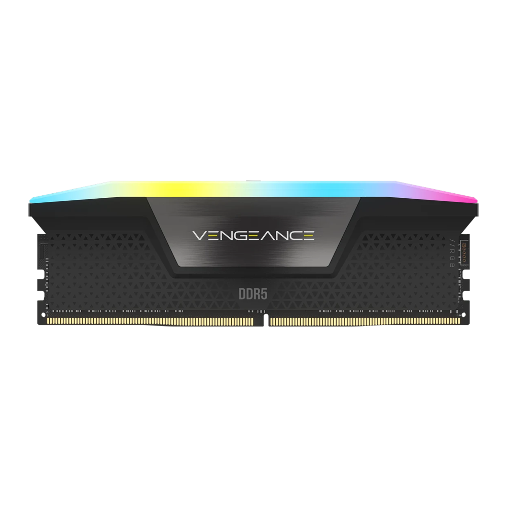 CORSAIR VENGEANCE RGB 16GB (1x16GB) DDR5 DRAM 5200MT/s CL40 Memory Kit - Black
