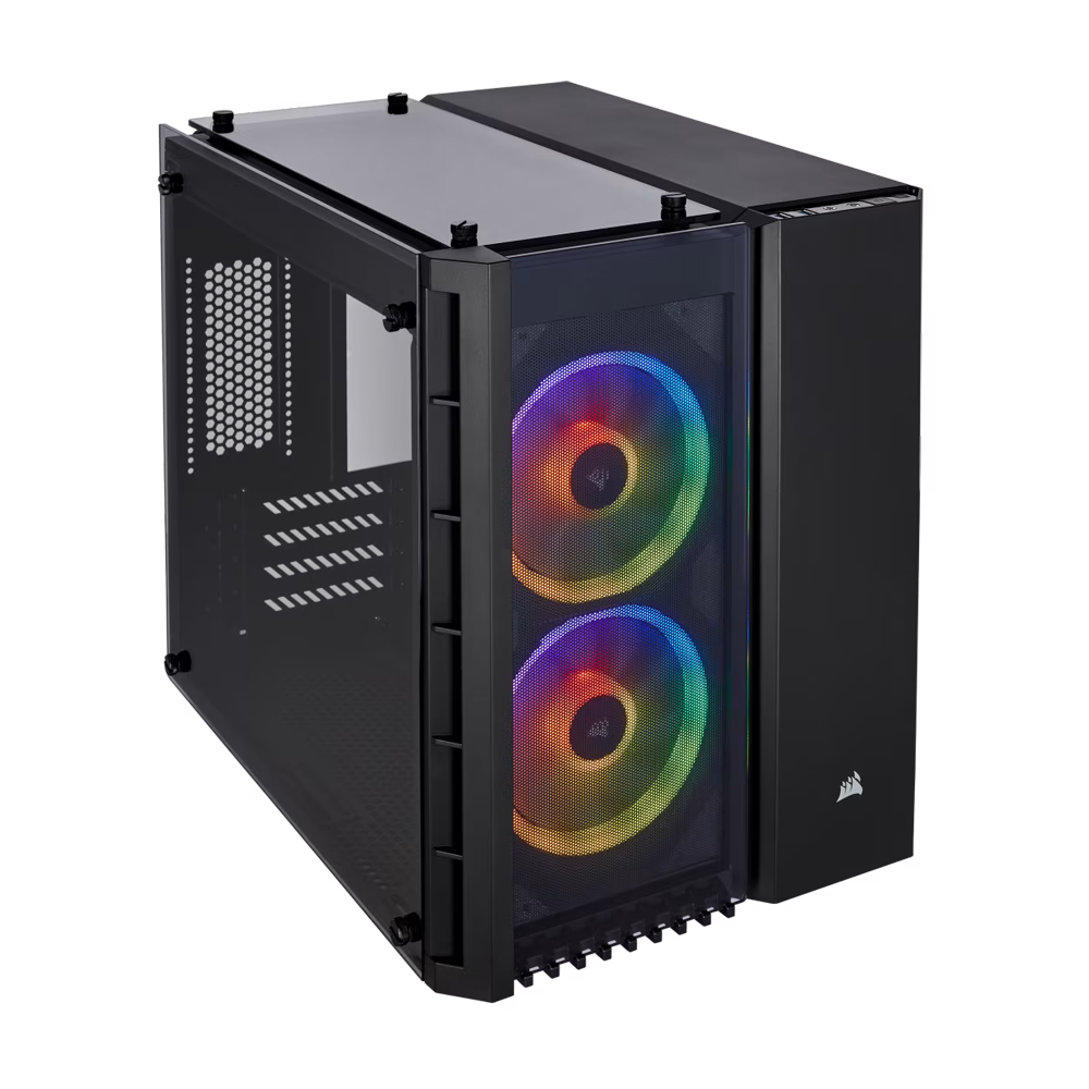 CORSAIR Crystal Series 280X RGB Micro ATX Case - Black