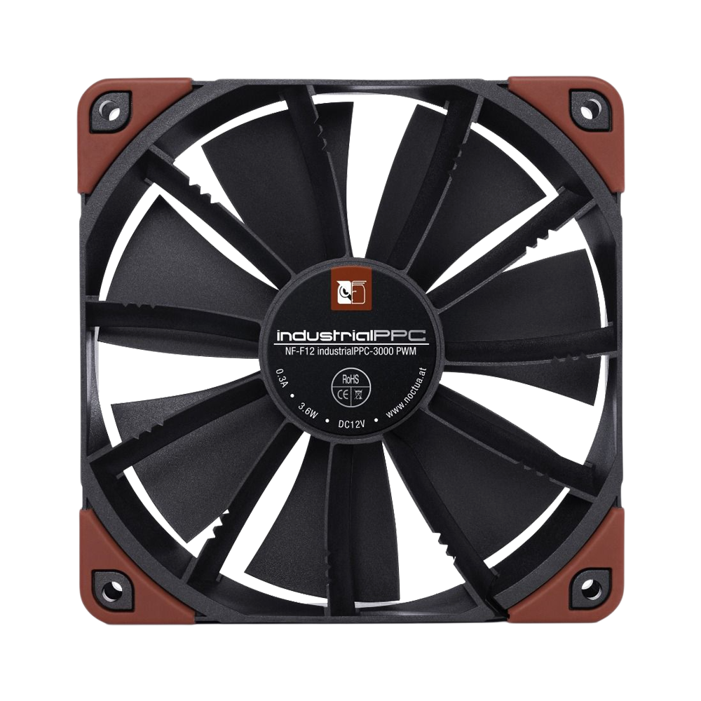 NOCTUA NF-F12 Industrial PPC-3000 PWM 120mm Fan - Black