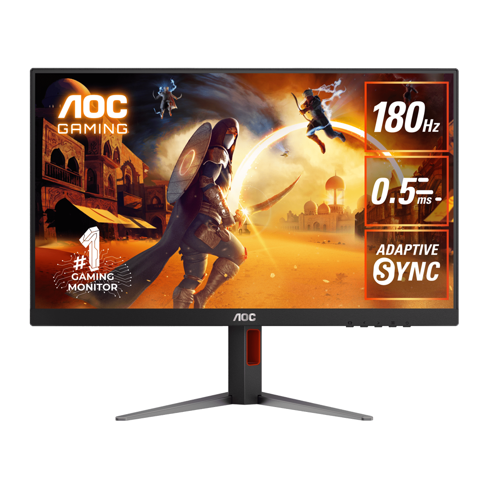 AOC Q27G4N 27 Inch 180Hz QHD HDMI 2.0 0.5ms Gaming Monitor - Black