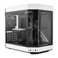 HYTE Dual Chamber Panoramic Tempered Glass ATX Case with 3 Fans - Black/White