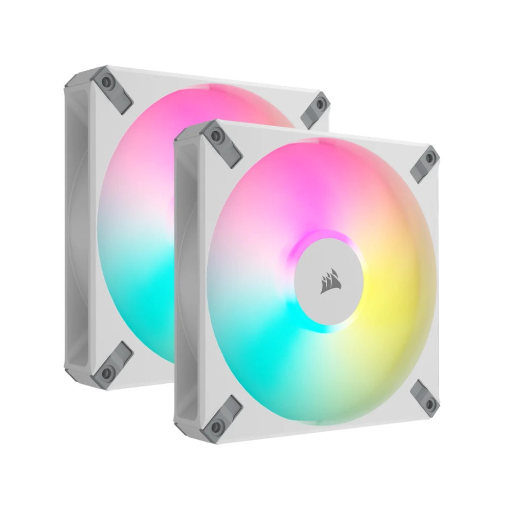 CORSAIR iCUE AF140 RGB ELITE 140mm PWM Dual Fan Kit - White