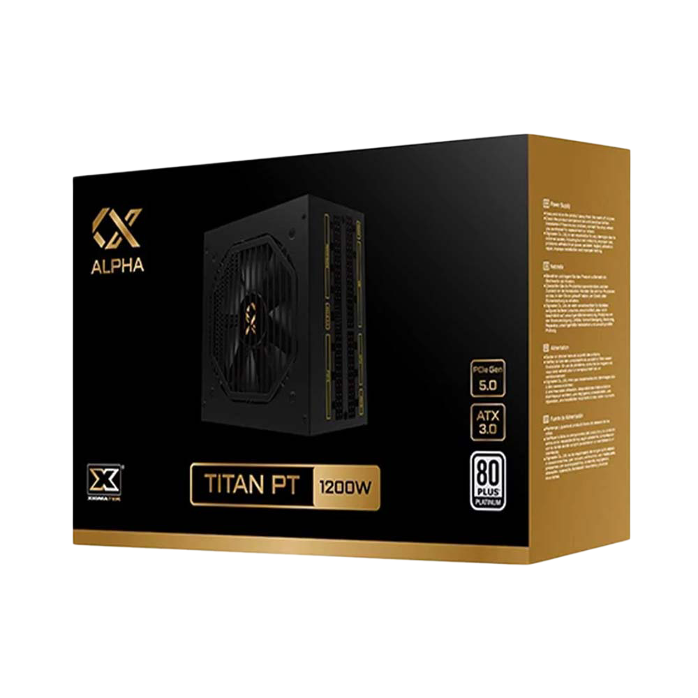 XIGMATEK TITAN 80 Plus 1200W Platinum GEN 5.0 Full Modular Power Supply - Black