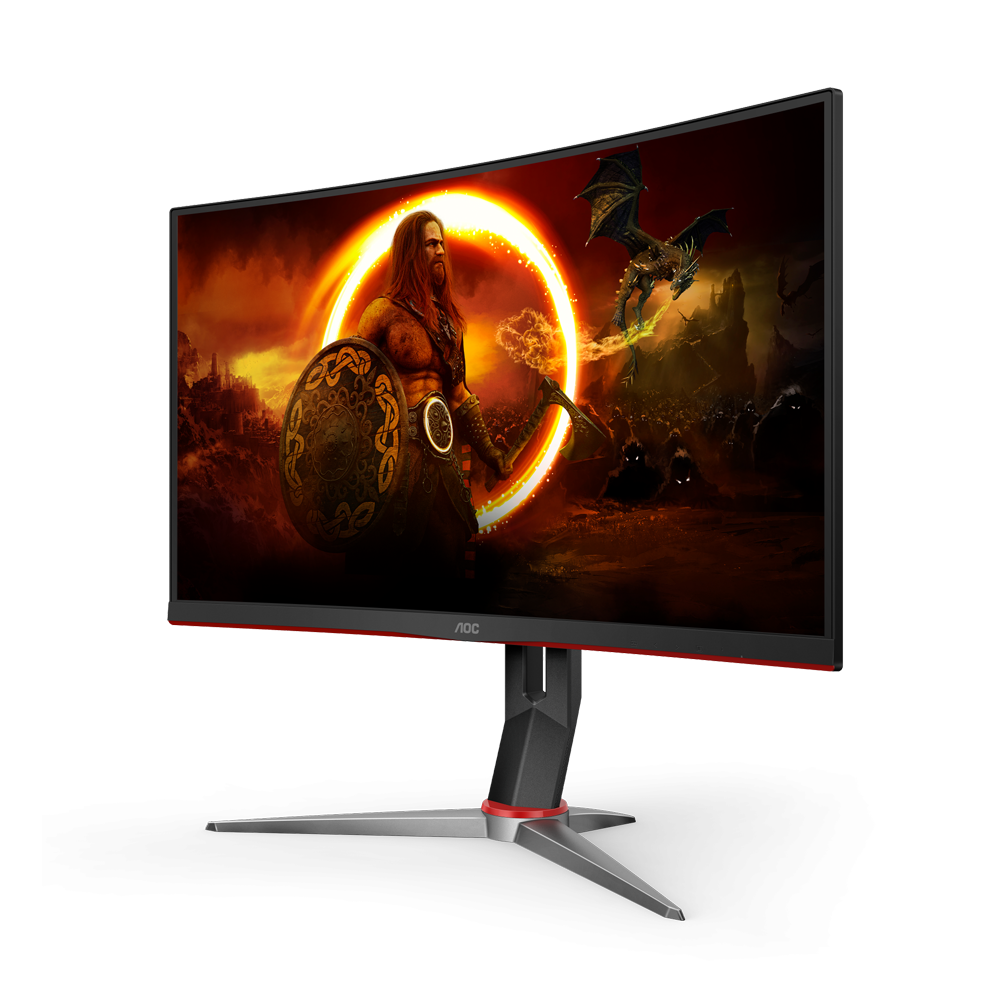 AOC CQ27G2 27 Inch 144Hz QHD HDMI 2.0 1ms Curved Gaming Monitor - Black