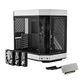 HYTE Dual Chamber Panoramic Tempered Glass ATX Case with 3 Fans - Black/White