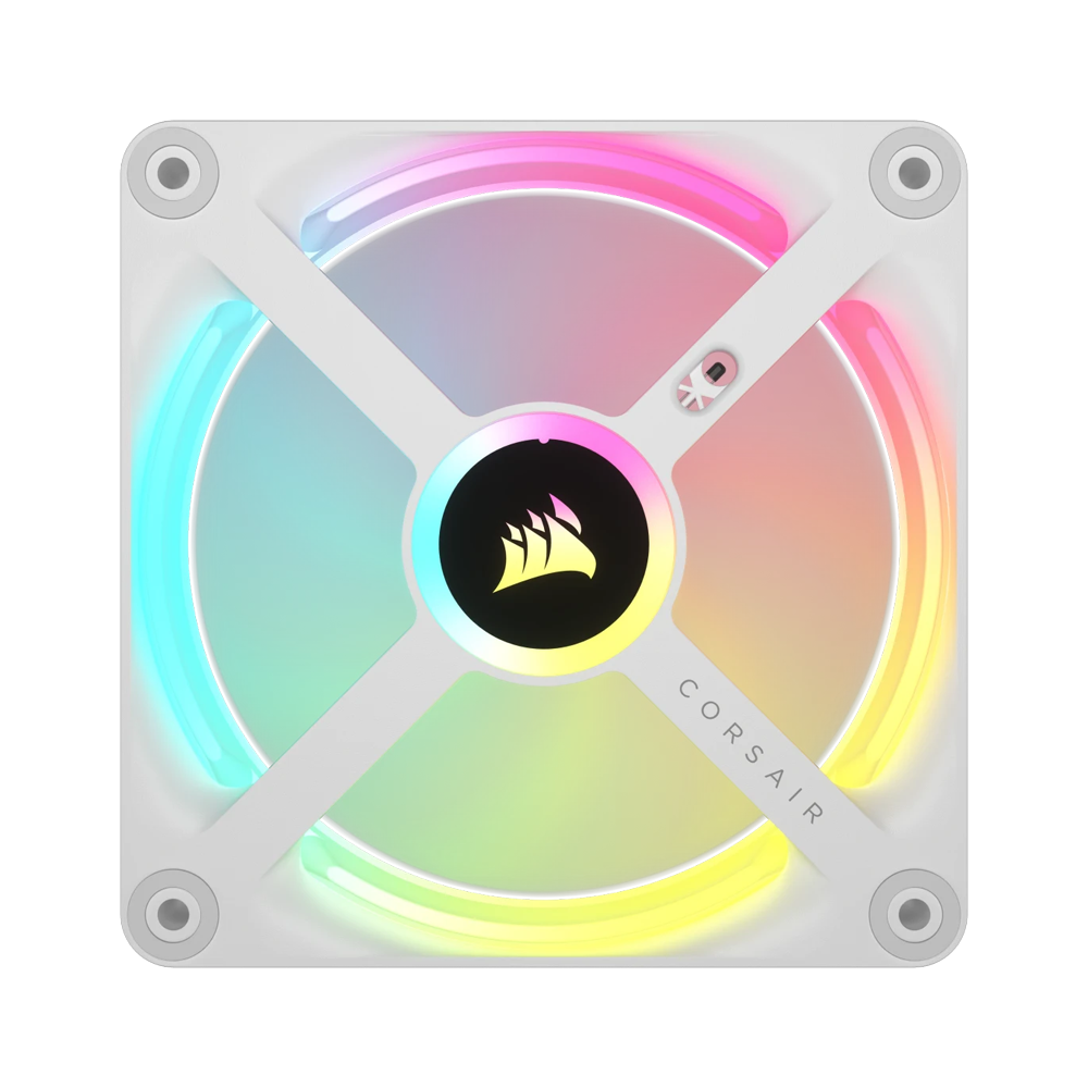 CORSAIR iCUE LINK QX140 RGB 140mm PWM Case Fan Starter Kit With iCUE LINK System Hub - White