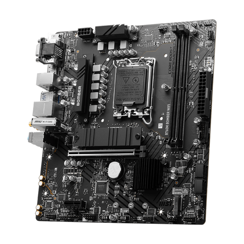MSI B760M BOMBER DDR5 WIFI mATX Motherboard  - Black