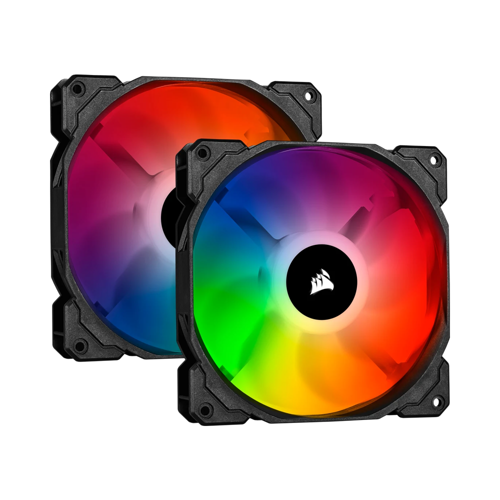 CORSAIR iCUE SP140 ARGB Dual Fan Kit With Lighting Node Core - Black