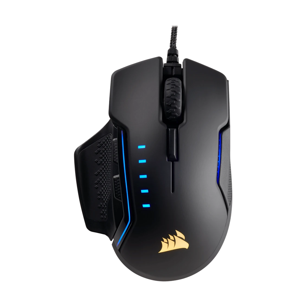 CORSAIR GLAIVE RGB Wired Gaming Mouse - Black Aluminum