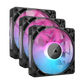 CORSAIR RX120 RGB 120mm PWM Fan Triple Starter Kit - Black