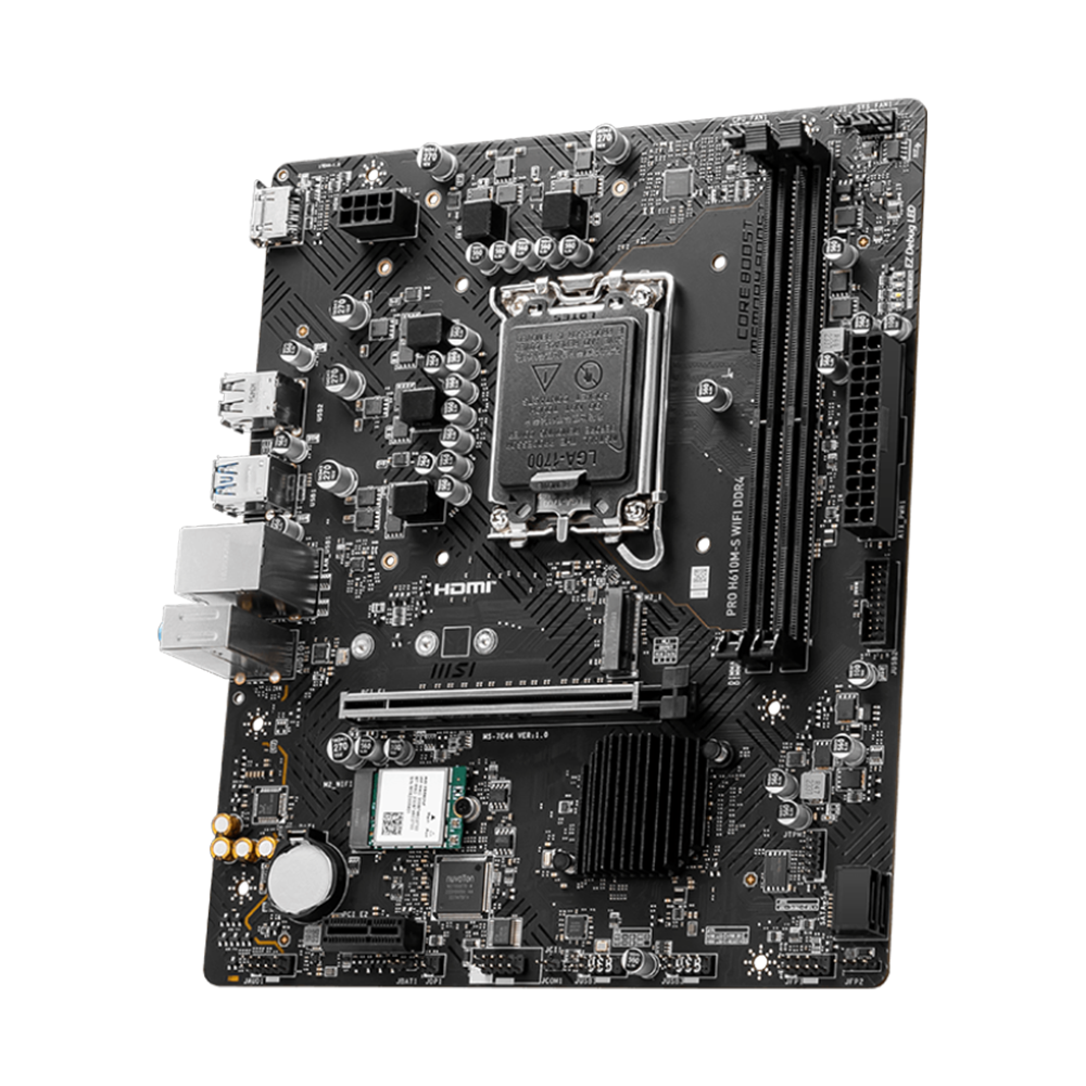 MSI PRO H610M-S DDR4 WIFI Mother Board - Black