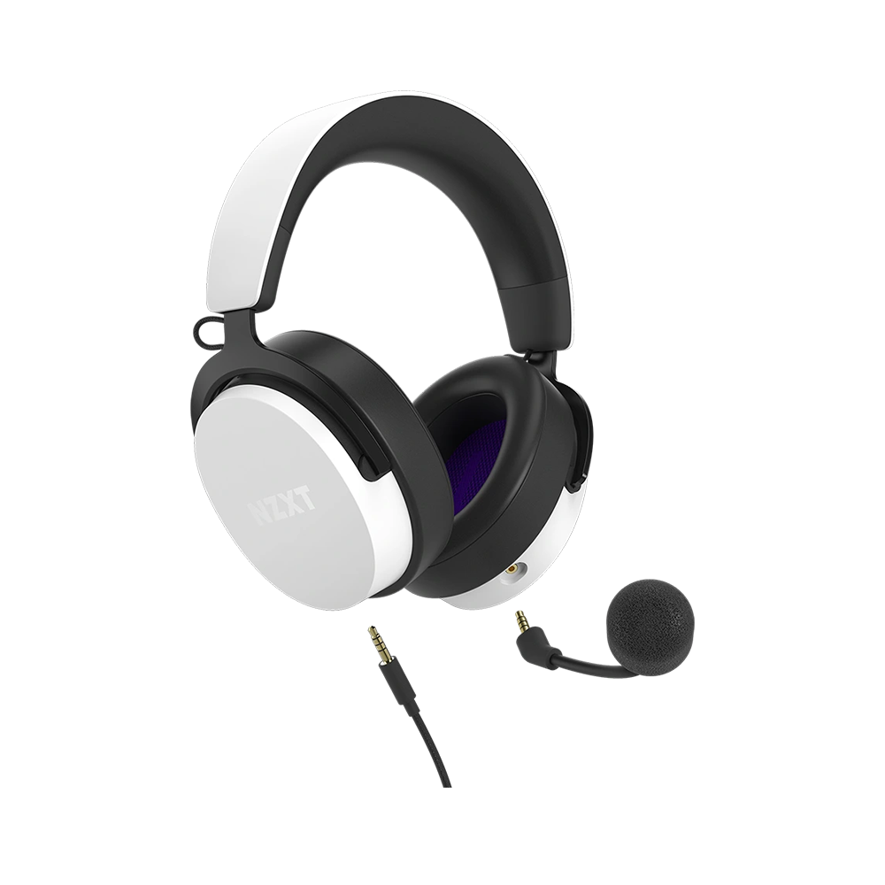 NZXT Wired Closed Back 40mm V2 Headset - White