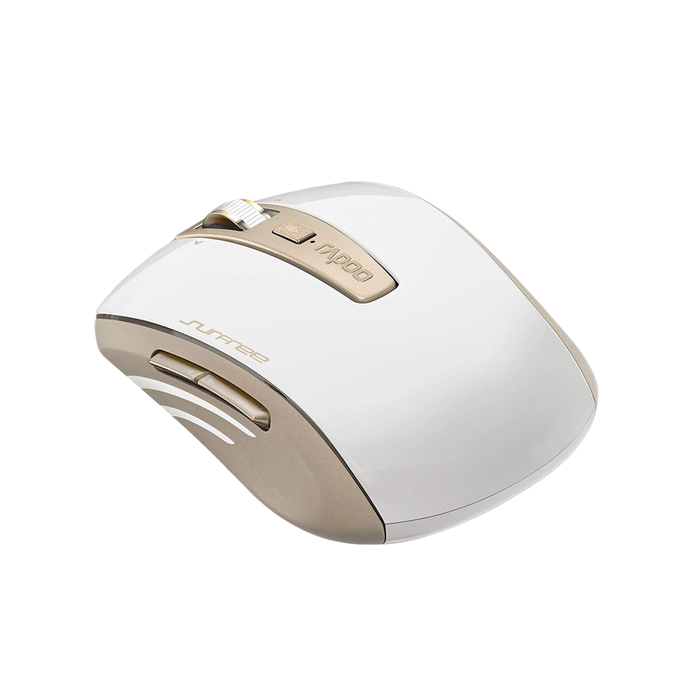 RAPOO Wireless Laser 3920P 5GHz Mouse  - White/Gold