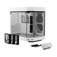 HYTE Dual Chamber Panoramic Tempered Glass ATX Case With 3 Fans - White
