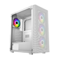 FSP M220 With 4 ARGB Fans Mid Tower Case - White
