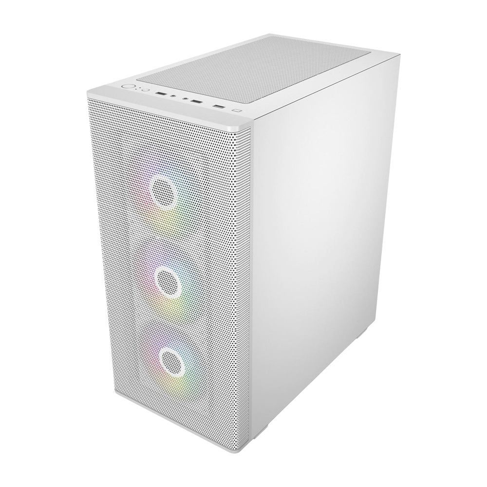 FSP M220 With 4 ARGB Fans Mid Tower Case - White