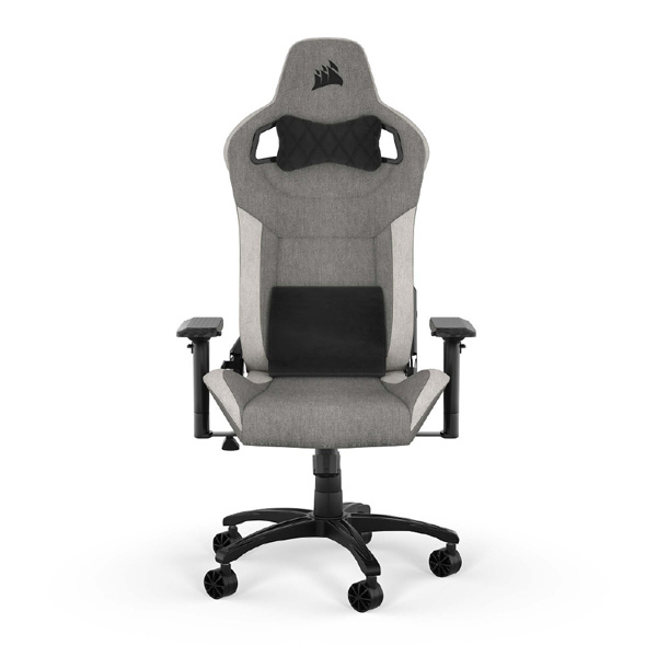 TC200 Gaming Chair – Soft Fabric – Light Grey/White